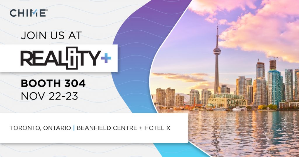 Chime Heads to Toronto – Let’s meet up at REALiTY+