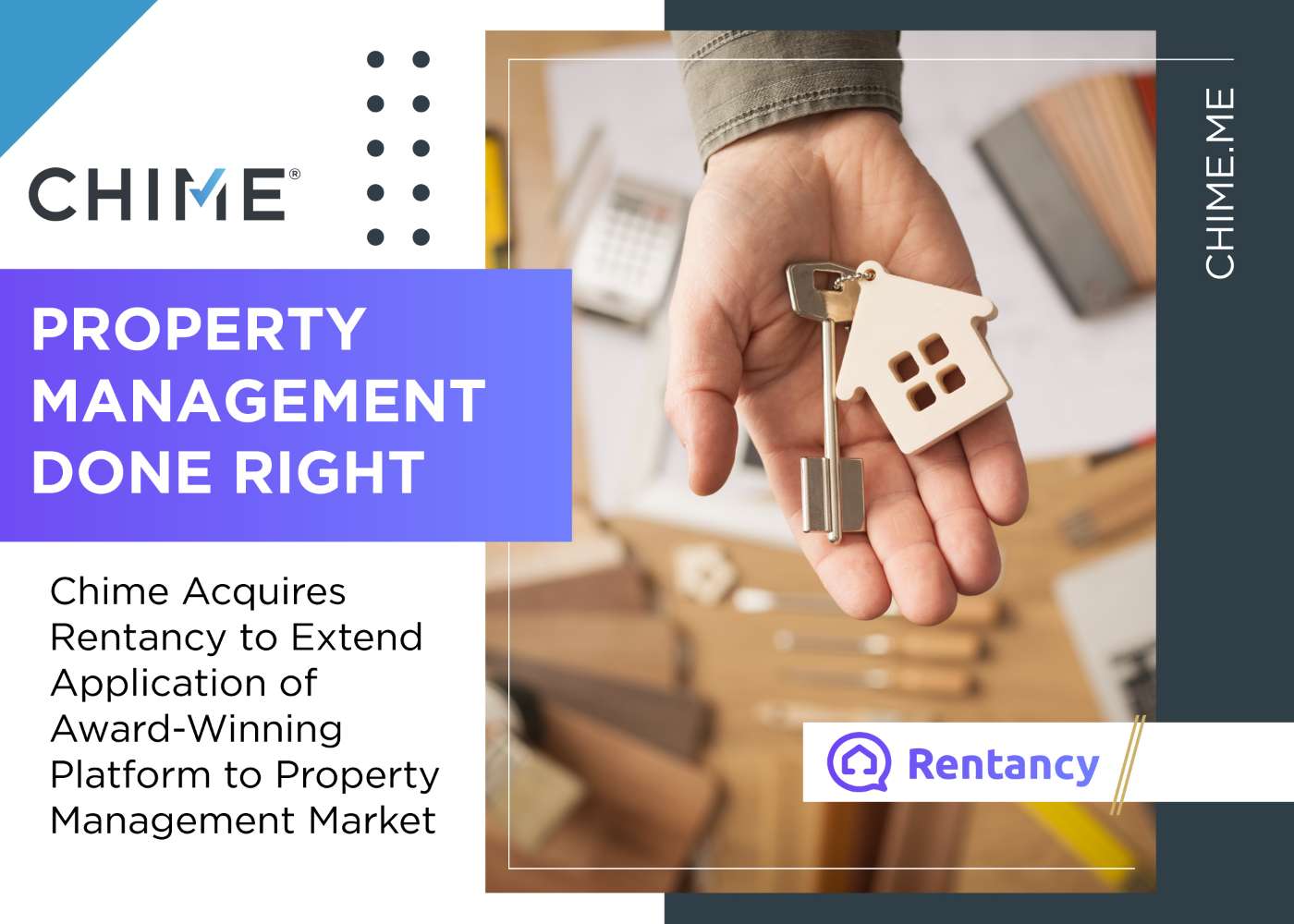 Chime Acquires Rentancy to Extend Application of Award-Winning Platform to Property Management Market