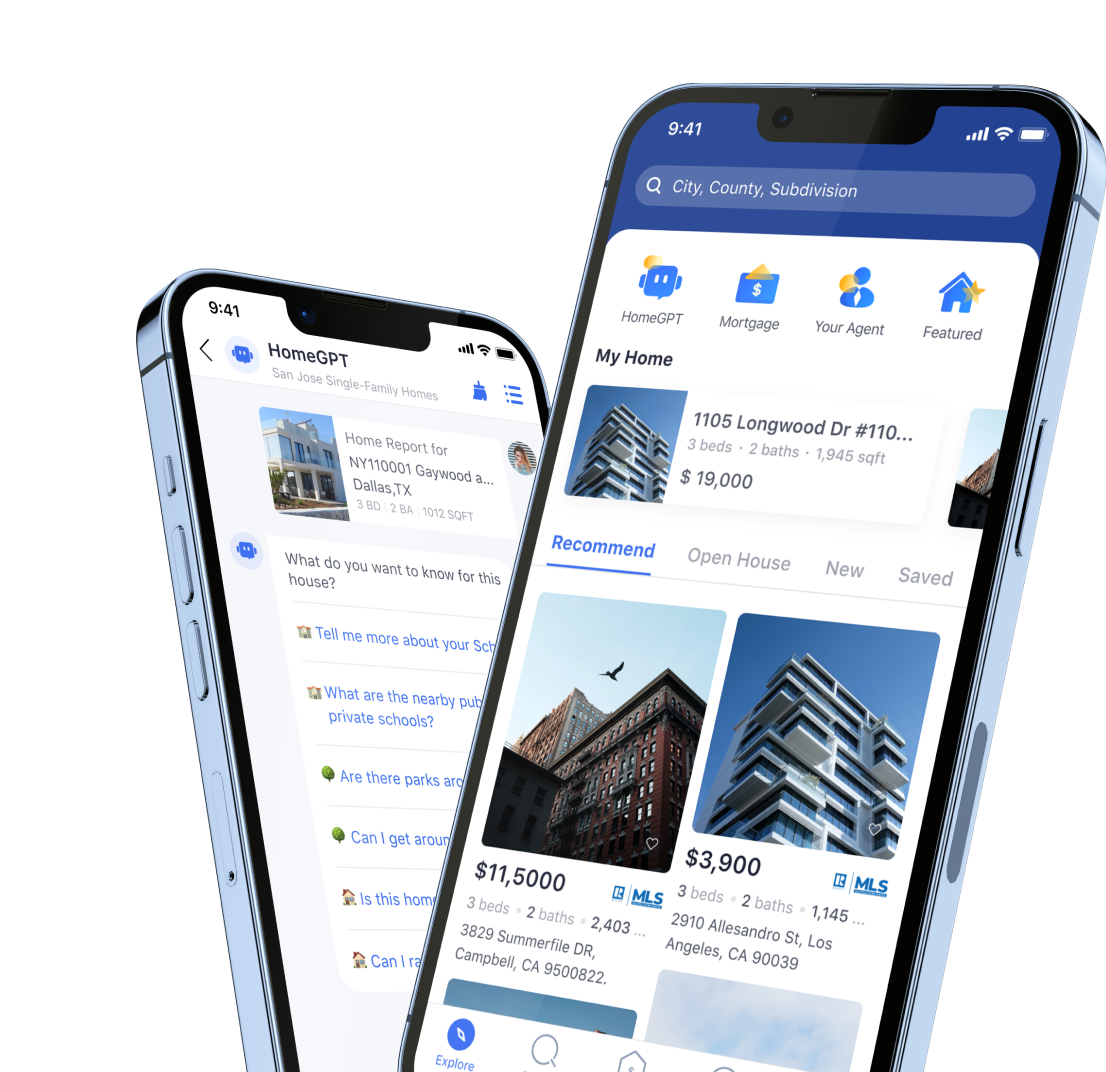 Closely real estate app on a smartphone